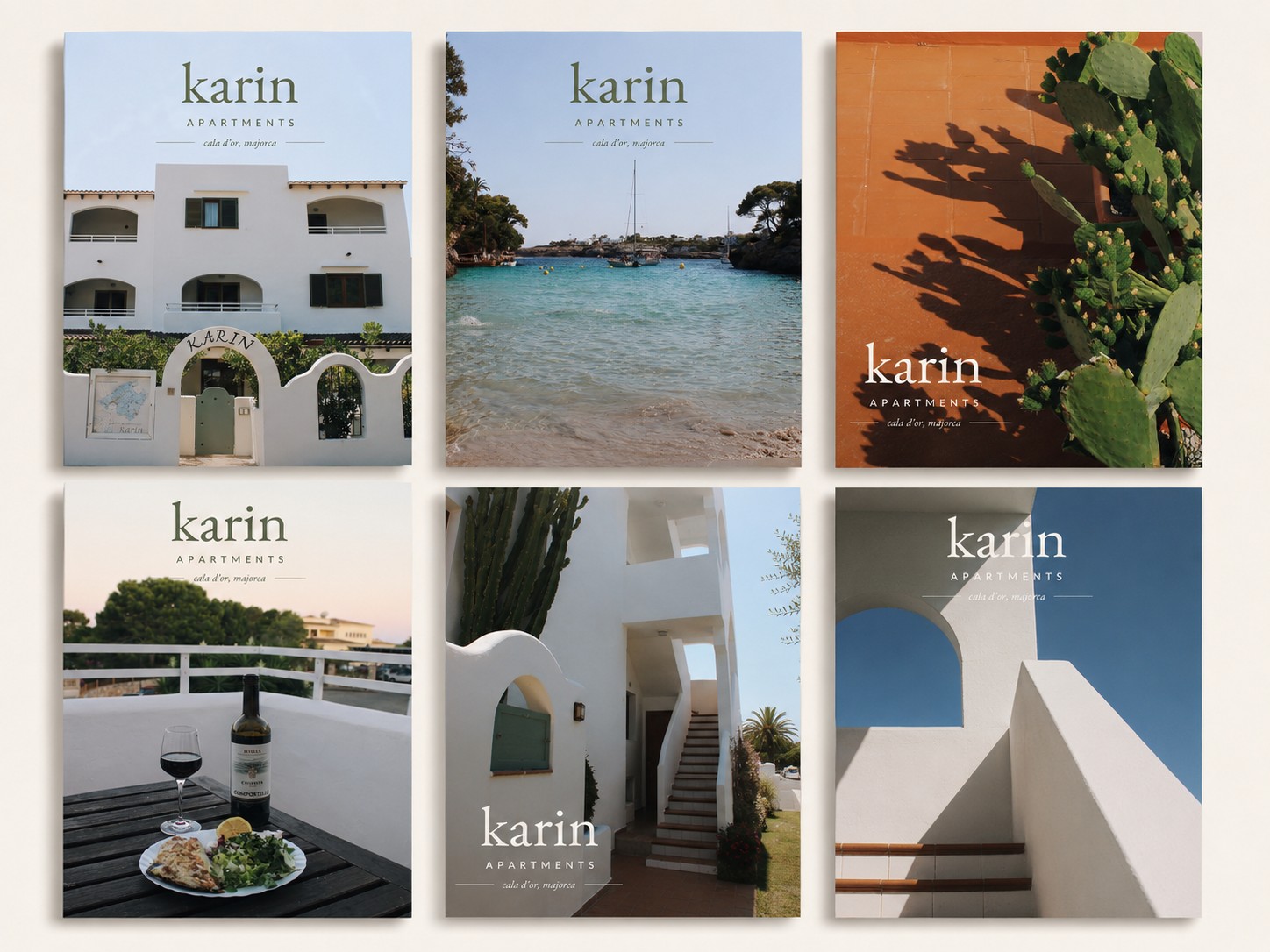 Six-card guest postcard set concept